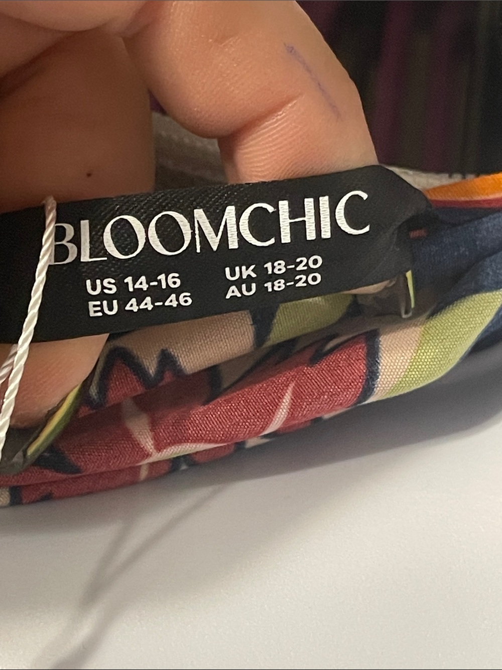 BloomChic Navy Floral V-Neck Dress with Multicolor Floral Print - Picture 2 of 10